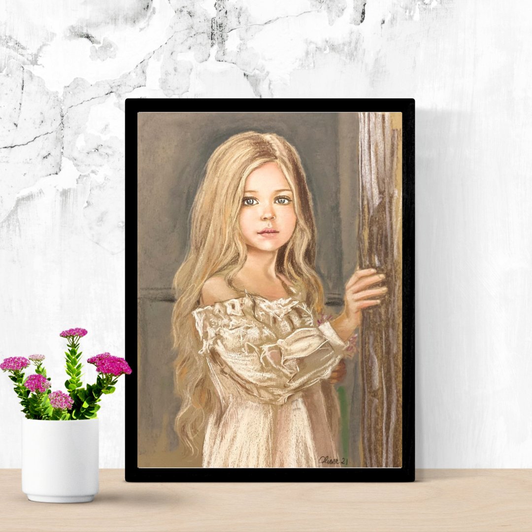 pastel portrait for kids