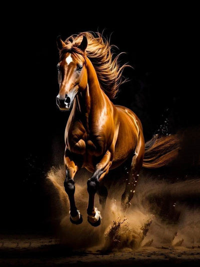 Handmade oil painting Horses