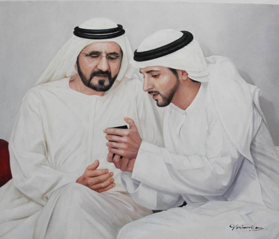 Sheikh Mohammed with Sheikh Fazza