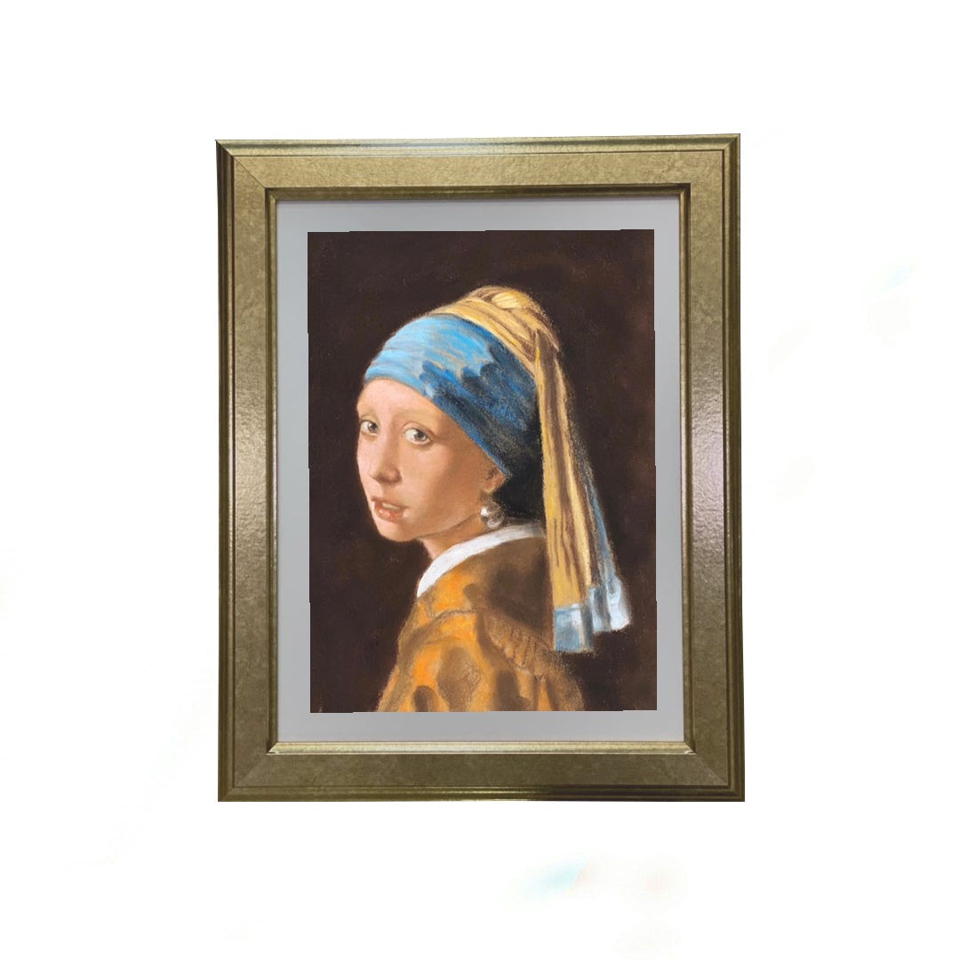 Girl with a Pearl Earring by Johannes Vermeer, 1665, Oil Painting Reproduction