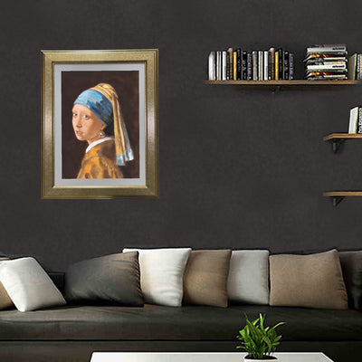 Girl with a Pearl Earring by Johannes Vermeer, 1665, Oil Painting Reproduction