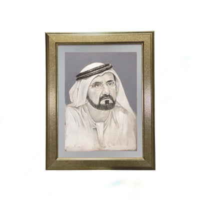 Sheikh Mohammed Bin Rashid Al Maktoum Portrait Painting