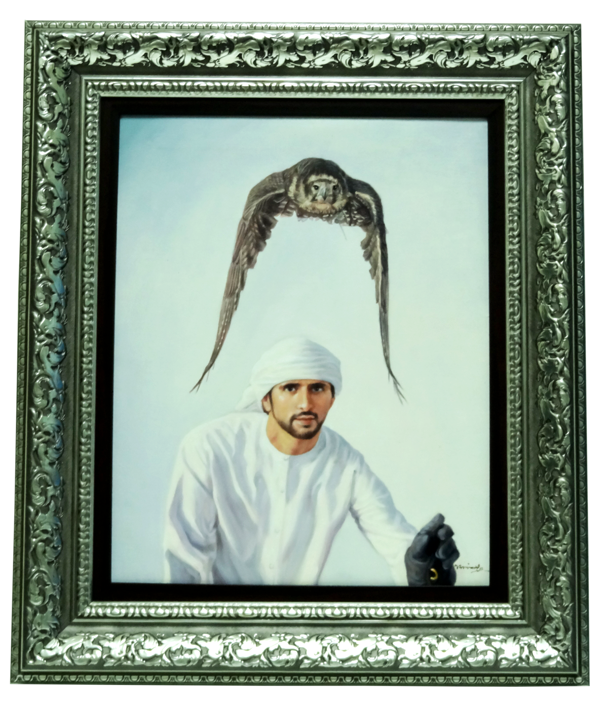 Sheikh Fazza with Flying Falcon