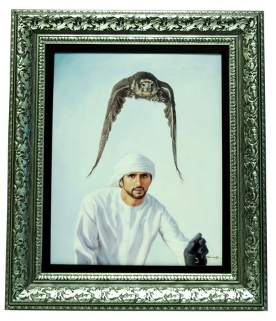 Sheikh Fazza with Flying Falcon