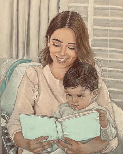 Mama Reading with Baby Boy