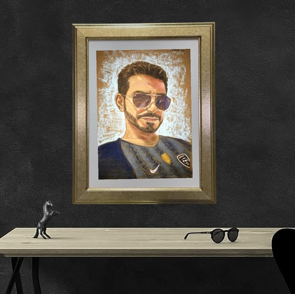 Man with his Sunglass Portrait Painting