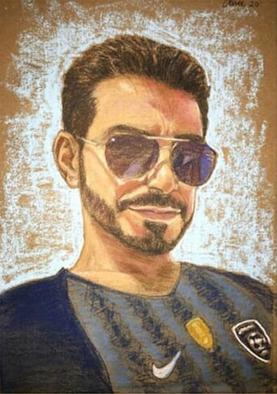 Man with his Sunglass Portrait Painting